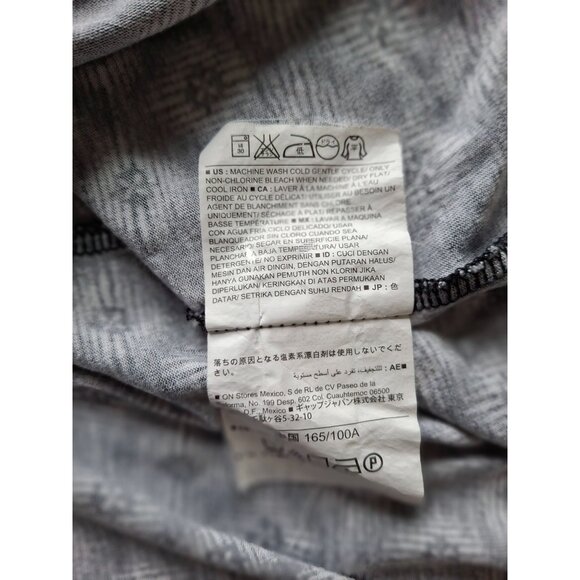 Old Navy Womens Sleeveless V-Neck Top L Black White Geometric Lagenlook Corpcore - Picture 5 of 7